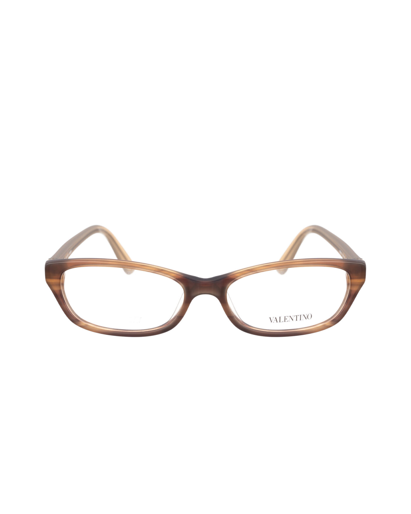 Valentino 00s Brown & Cream Plastic Glasses - Image 2