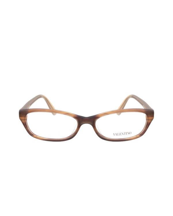 Valentino 00s Brown & Cream Plastic Glasses - Image 2