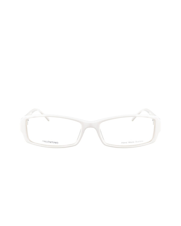 Valentino 00s White Glasses with White Rhinestones Logo - Image 2