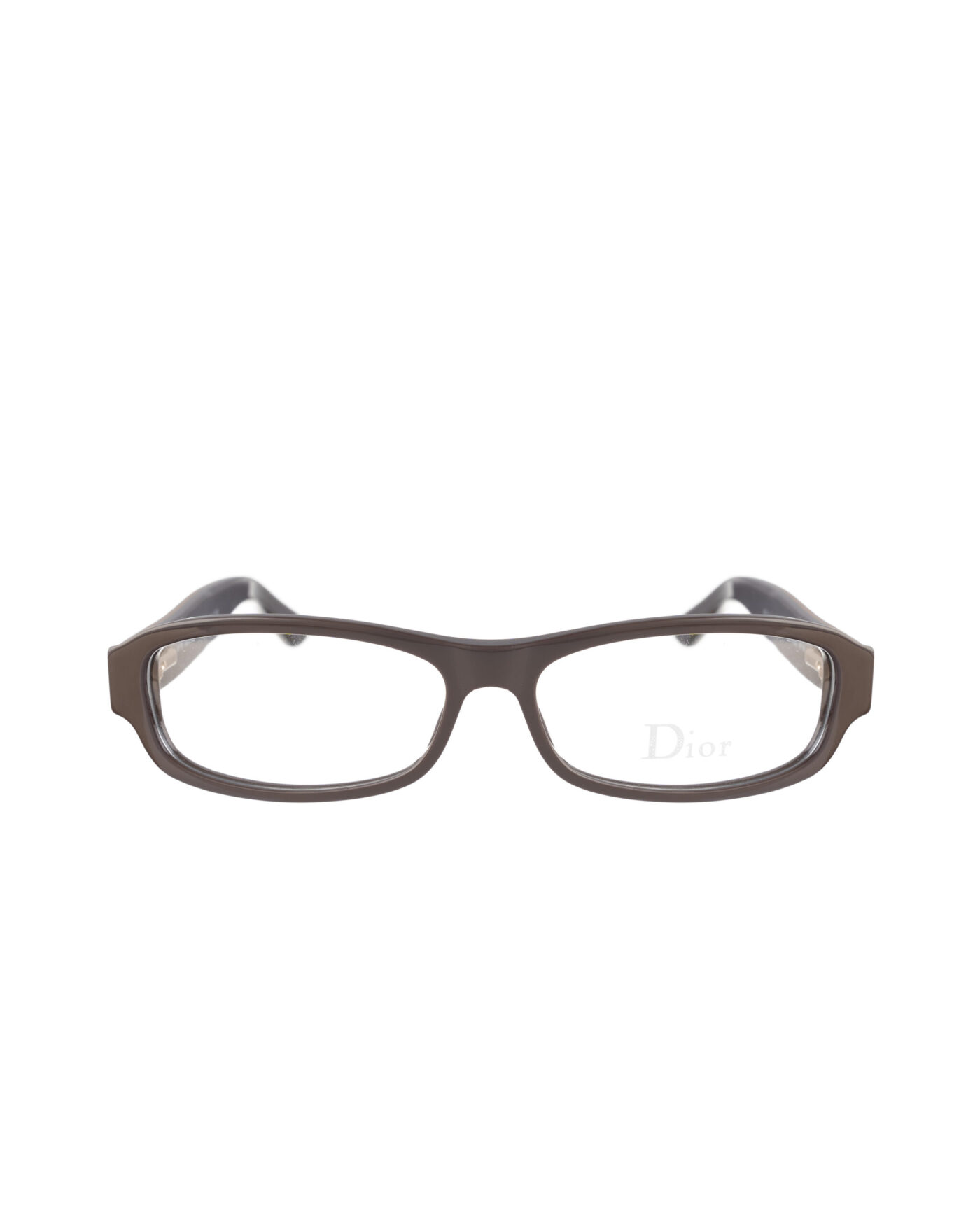 Dior 00s Chocolate Brown Glasses with Rhinestones - Image 2