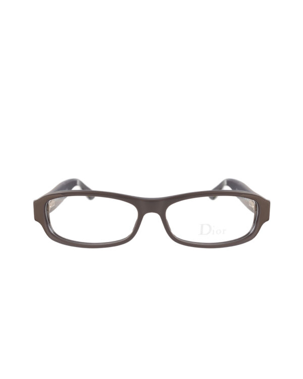 Dior 00s Chocolate Brown Glasses with Rhinestones - Image 2