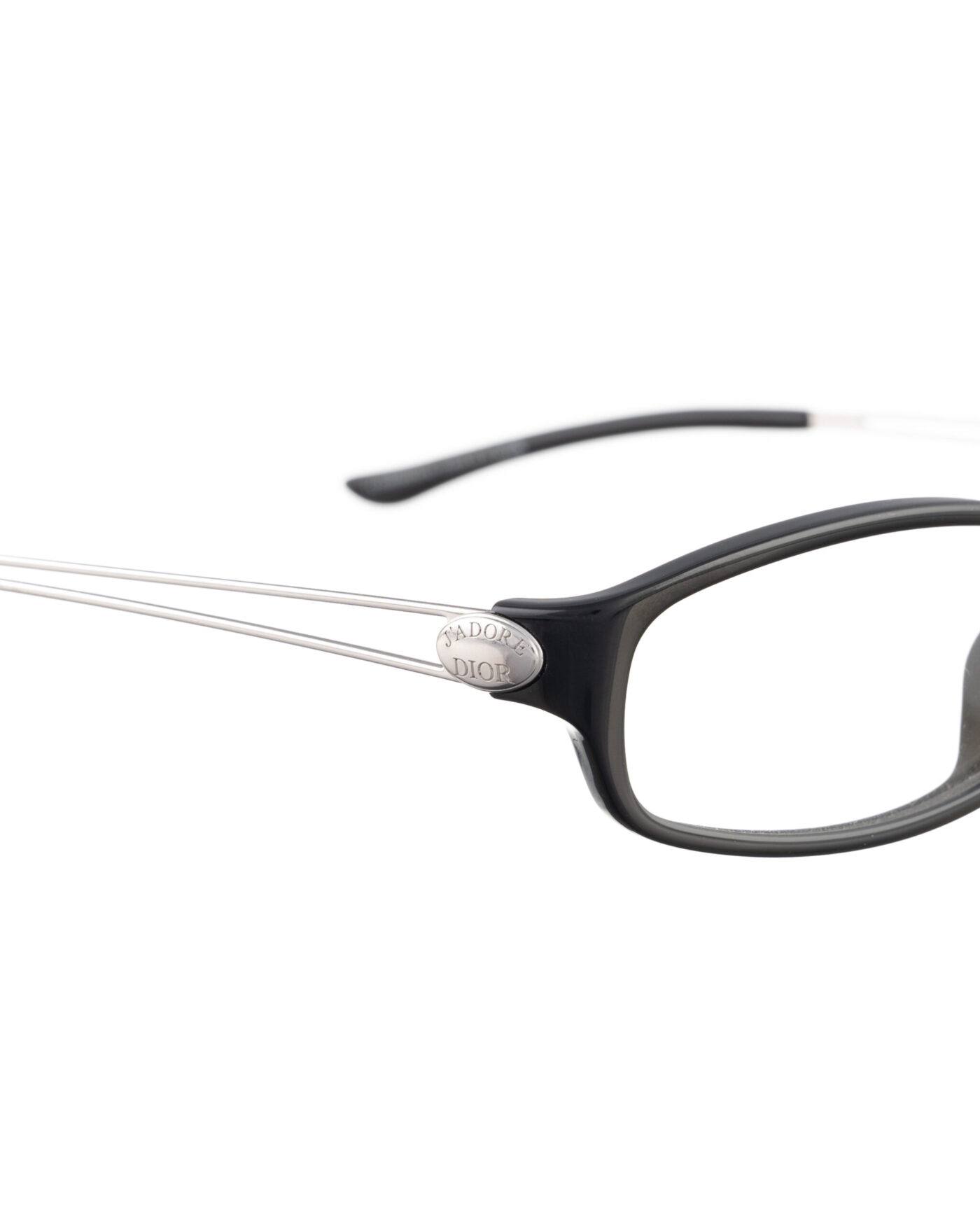 Dior 00s Black Classic Glasses with Silver Temples - Image 3