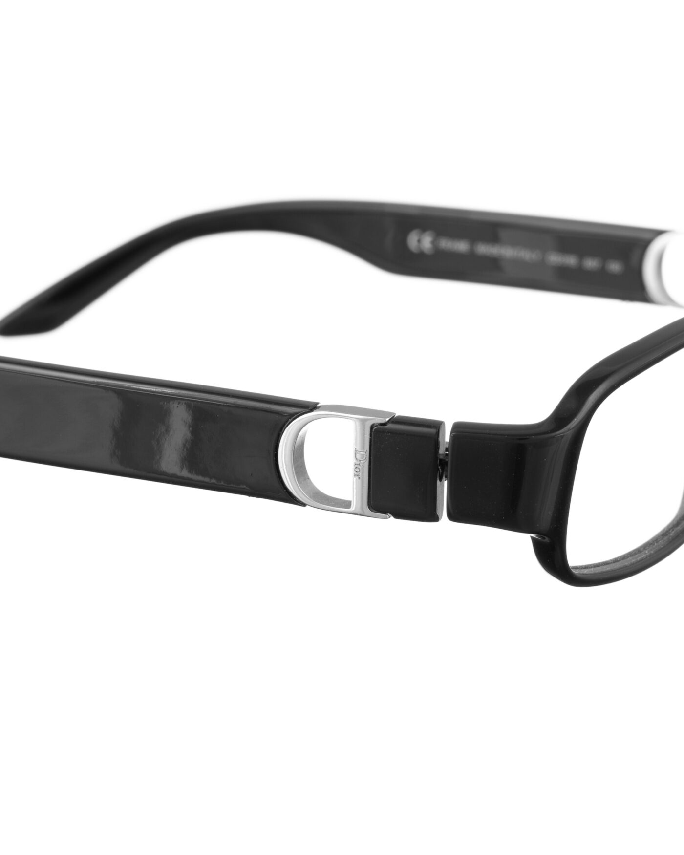 Dior 00s Black Classic Glasses with Big "D" Logo - Image 3