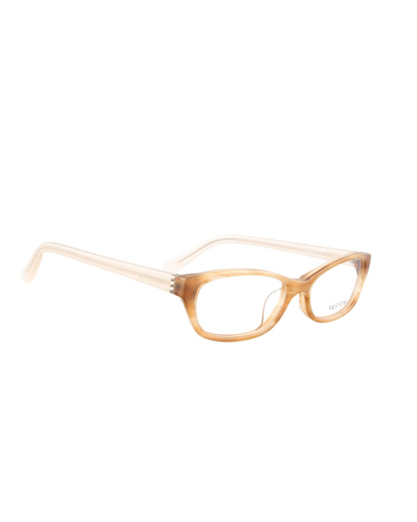 Valentino 00s Light Beige Transparent Plastic Glasses