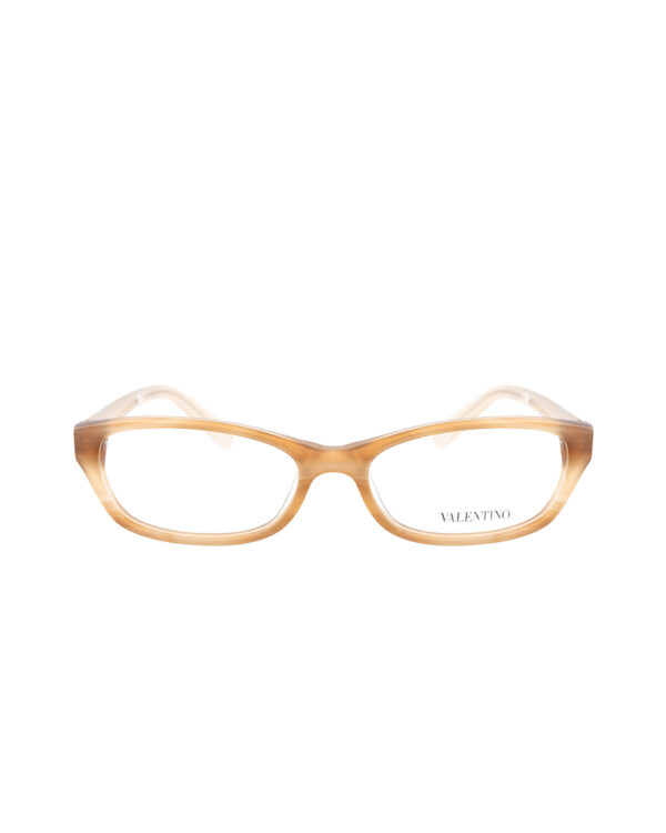 Valentino 00s Light Beige Transparent Plastic Glasses - Image 2