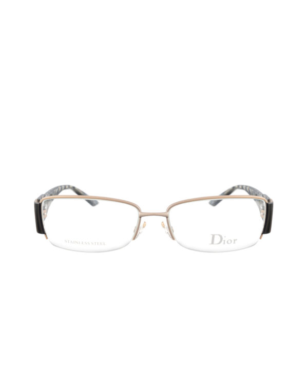 Dior 00s Half Rim Glasses with Flower Details on Temples - Image 2