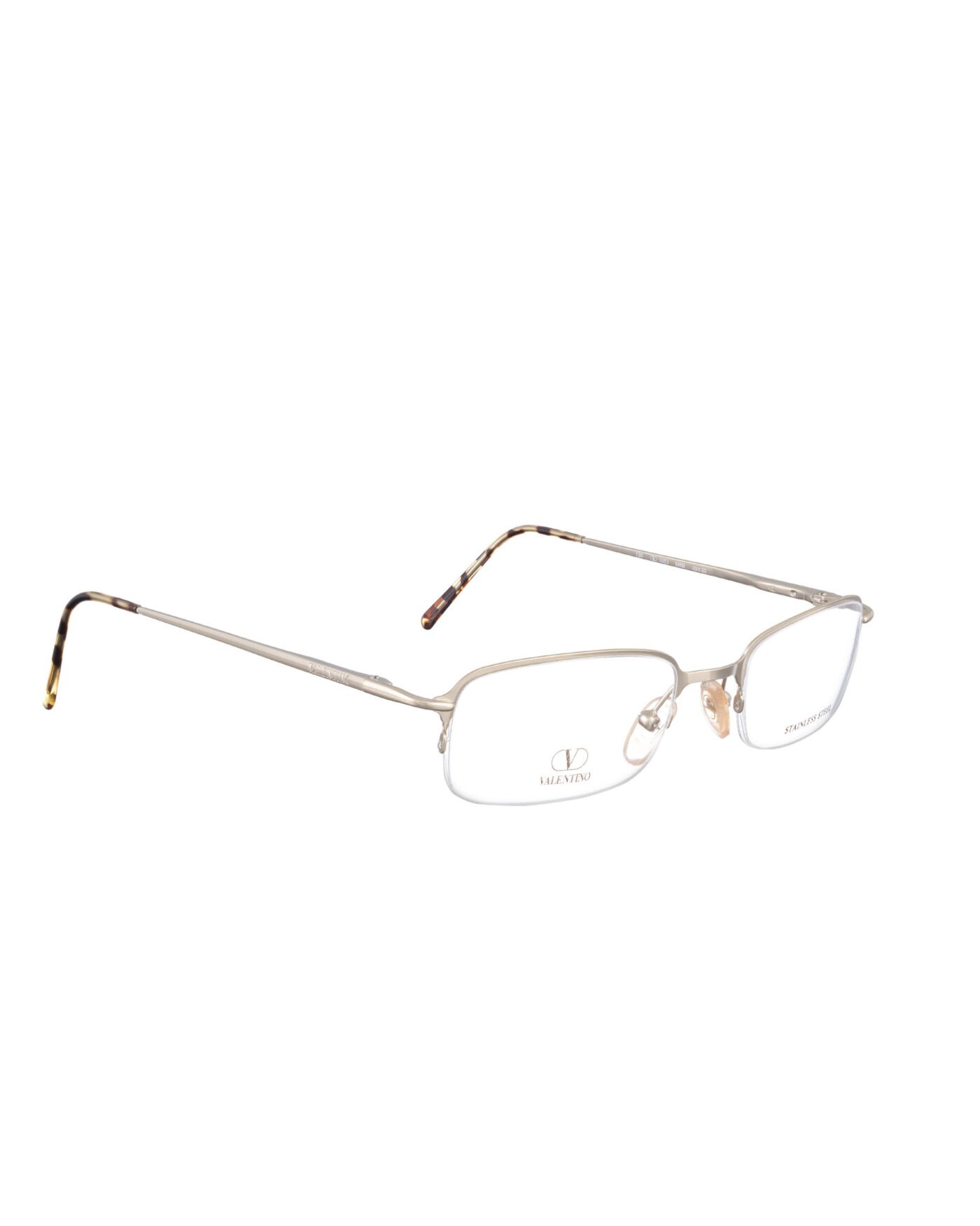 Valentino 00s Silver Chrome Glasses with Tiny Logo - Image 2