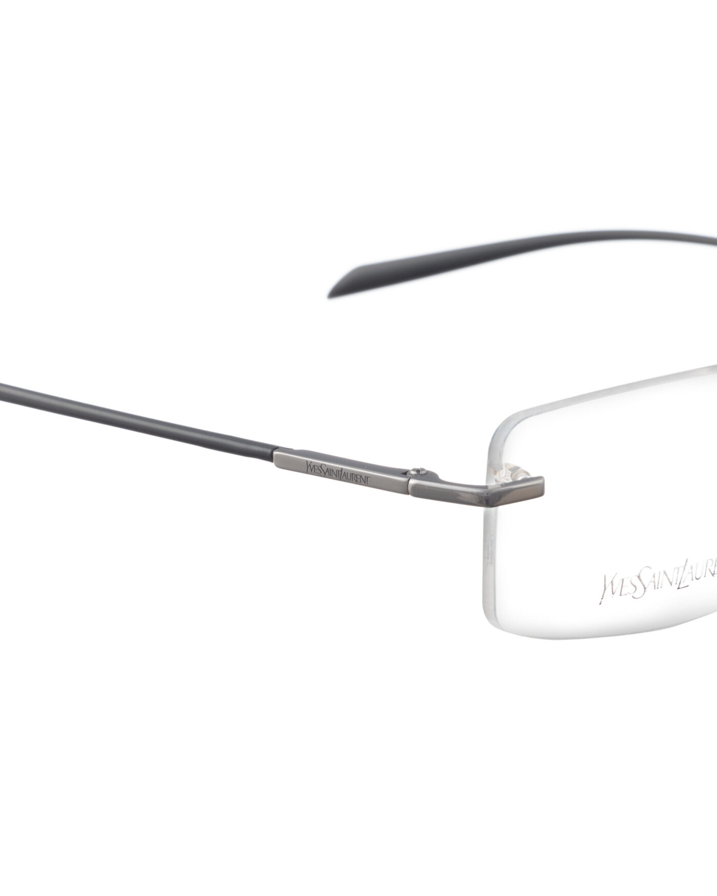 Yves Saint Laurent '90s Black Rimless Glasses - Image 2