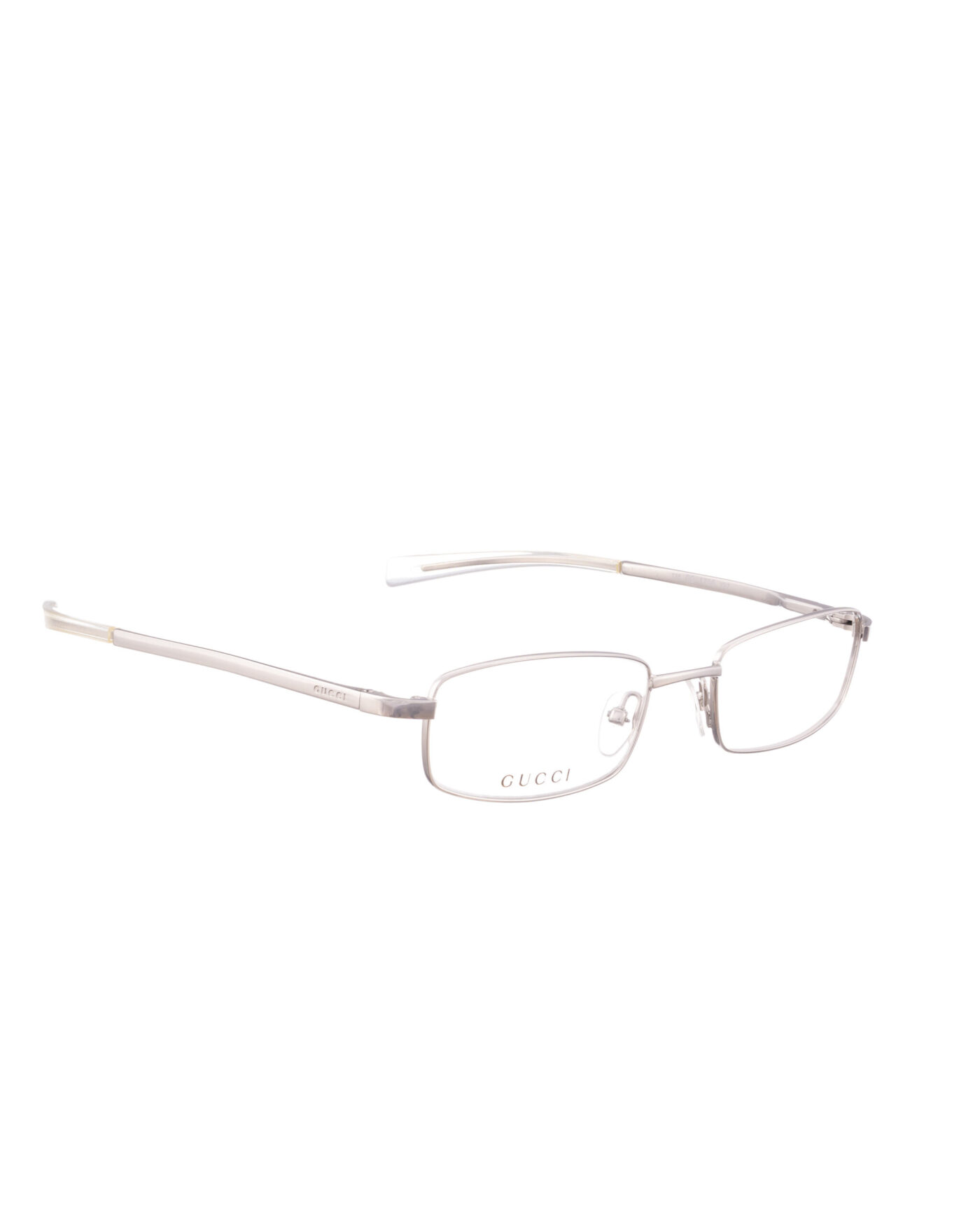 Gucci '90s Rectangular Silver Glasses - Image 1