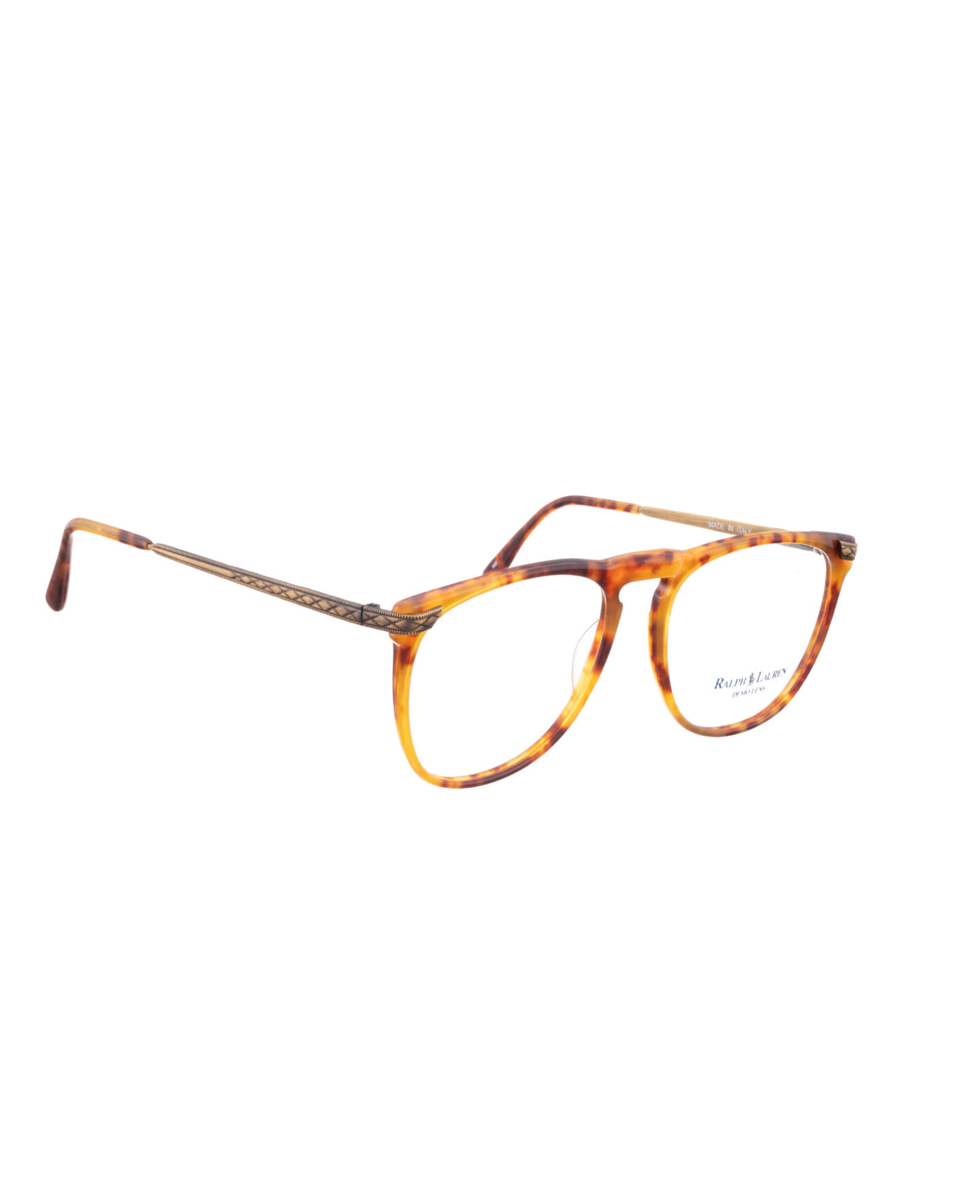 Ralph Lauren '90s Havana Brown & Bronze Temples Glasses - Image 2