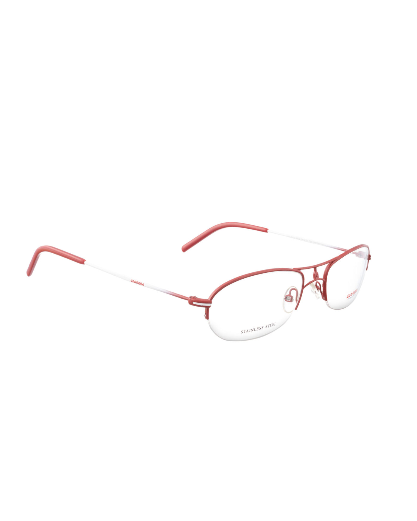 Carrera '90s Red & White Half-Rim Glasses - Image 1