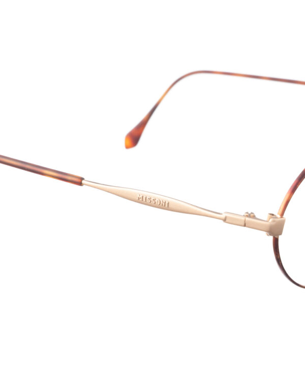 Missoni '90s Gold & Brown Round Glasses - Image 2