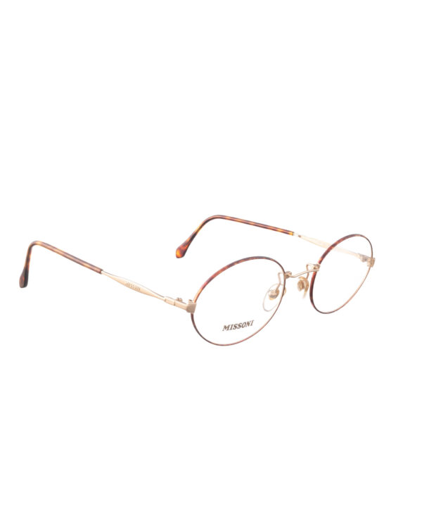 Missoni '90s Gold & Brown Round Glasses