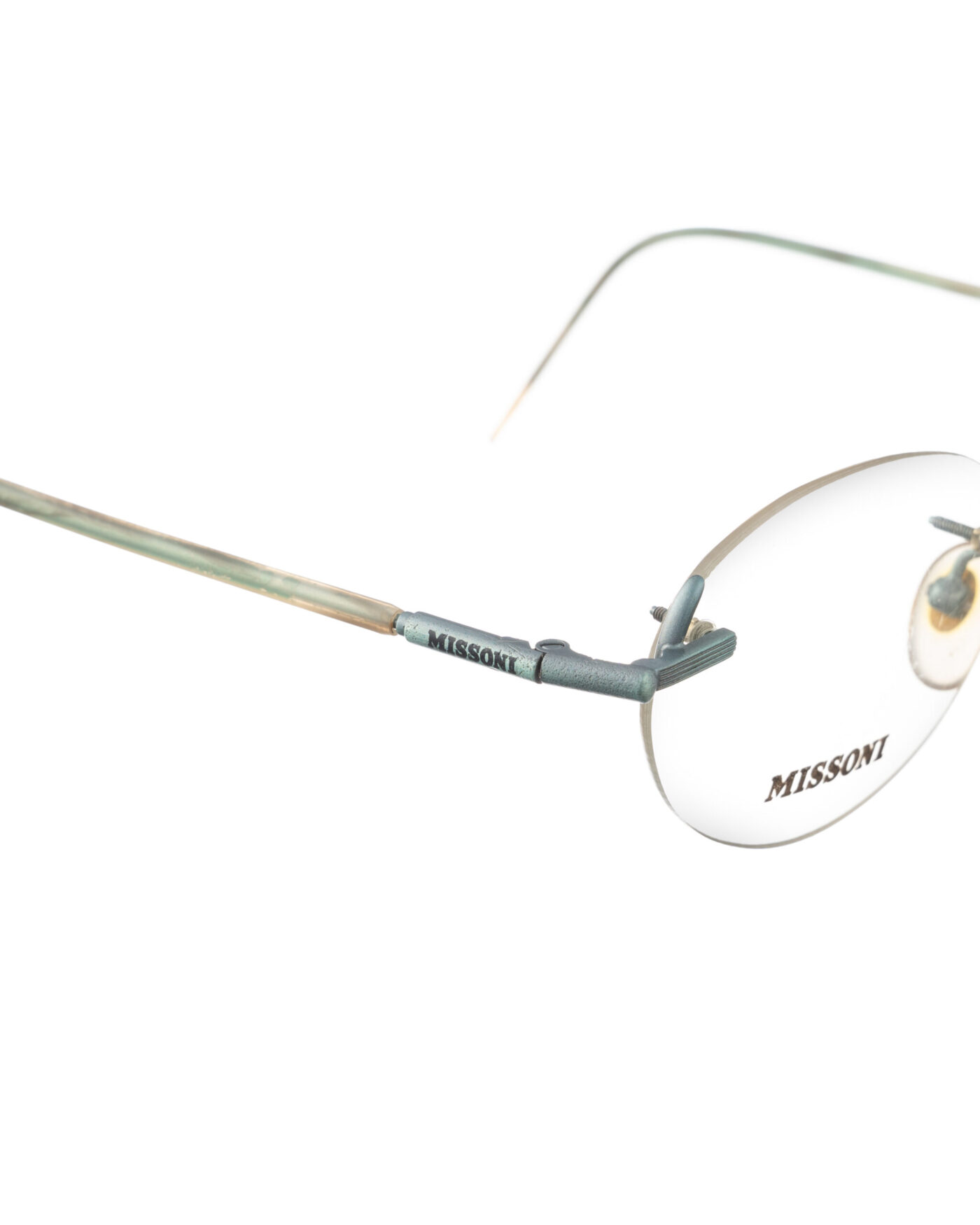 Missoni '90s Green Round Rimless Glasses - Image 2