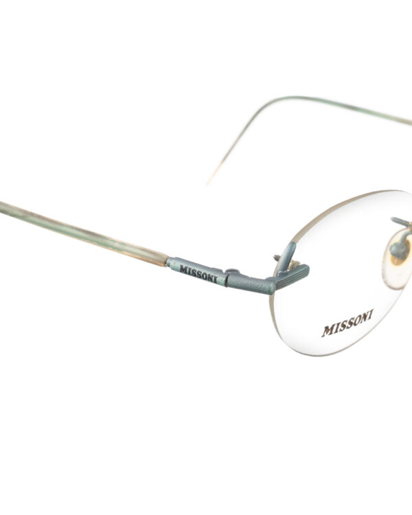 Missoni '90s Green Round Rimless Glasses - Image 2
