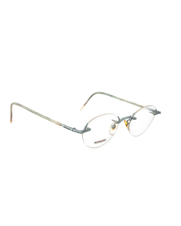 Missoni '90s Green Round Rimless Glasses - Image 3