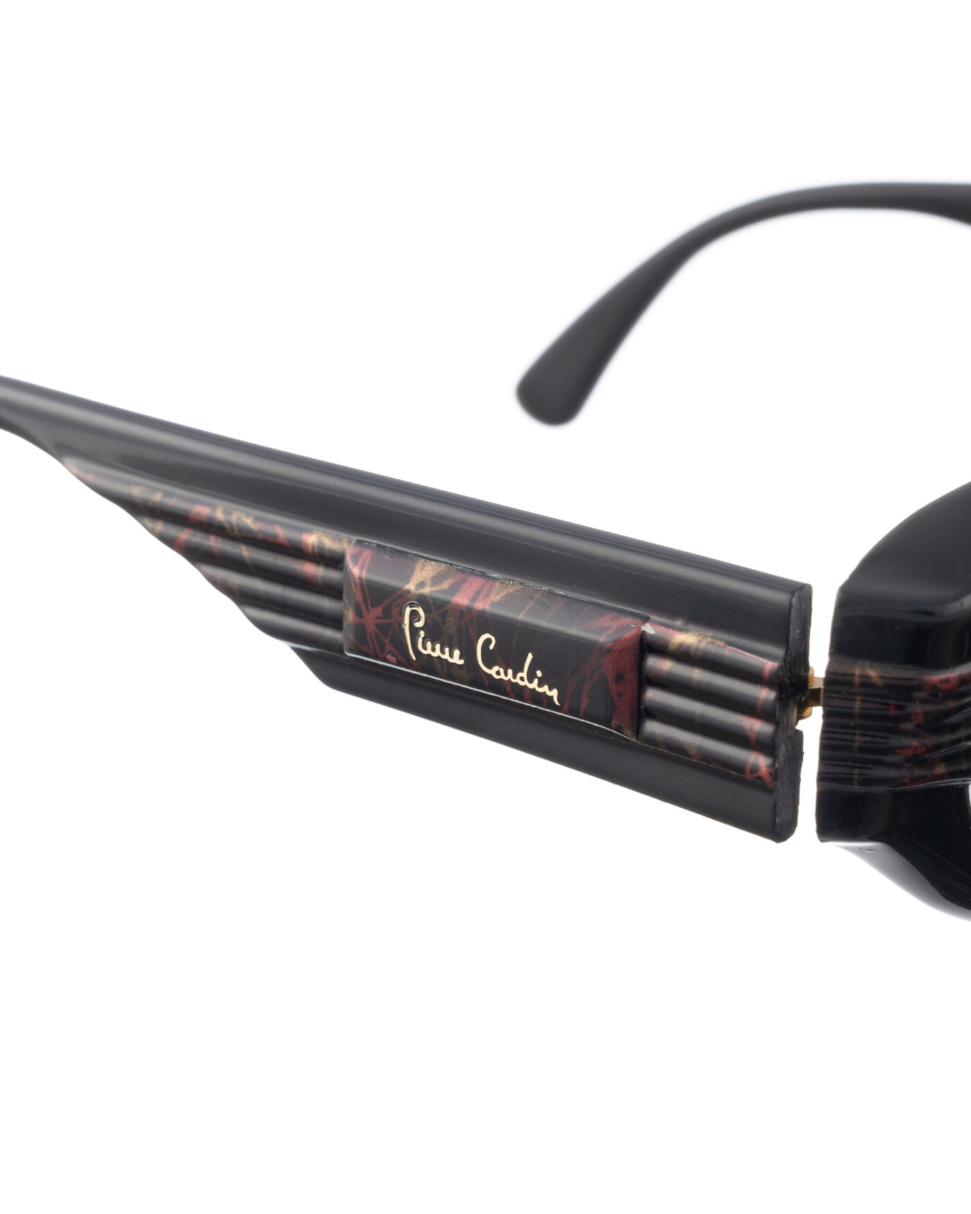 Pierre Cardin '90s Black & Red Wide Sunglasses - Image 3