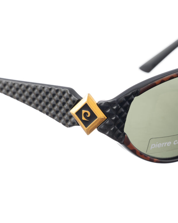 Pierre Cardin '90s Havana Brown & Gold Signature Wide Sunglasses - Image 3