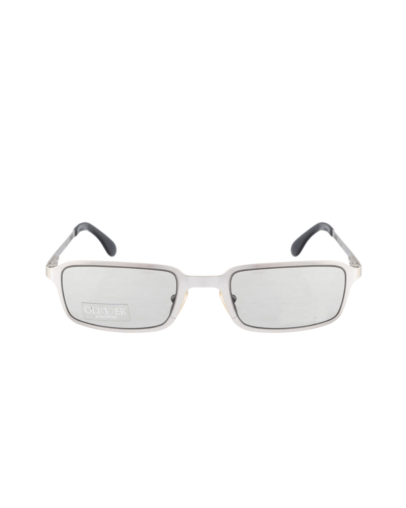 Oliver By Valentino '90s Silver Metal Rectangular Sunglasses - Image 1