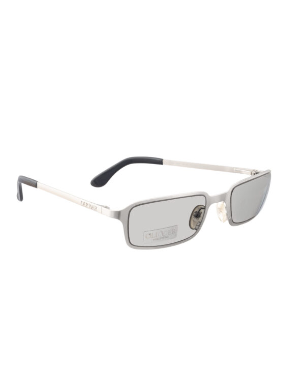 Oliver By Valentino '90s Silver Metal Rectangular Sunglasses - Image 3