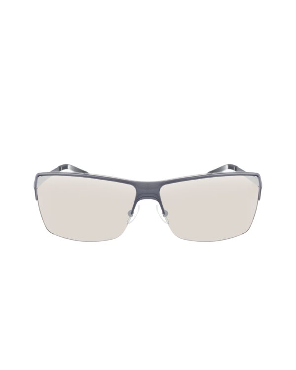 Oliver By Valentino '90s Gray Half-Rim Sunglasses