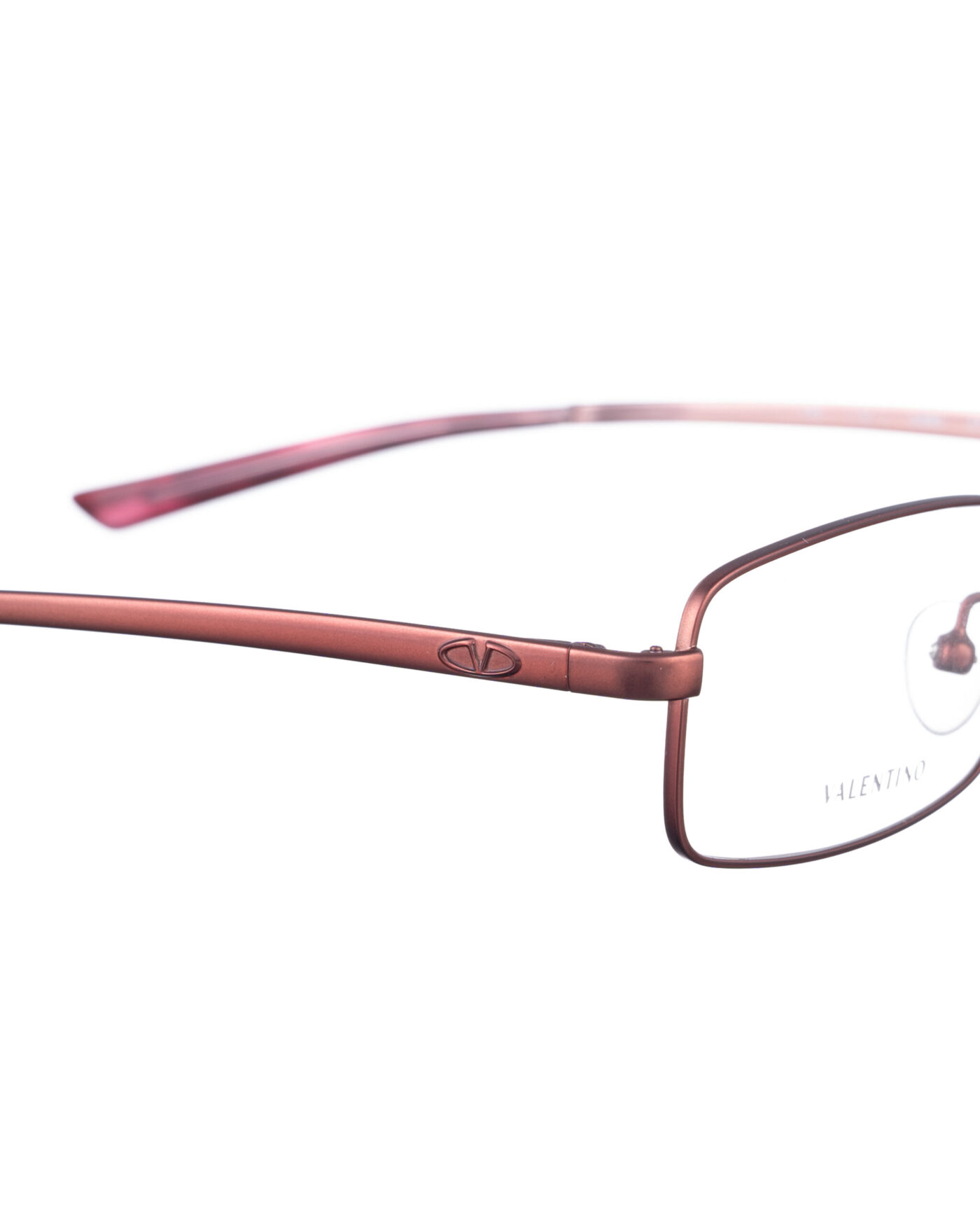 Valentino 00s Red Metallic Metal Glasses - Image 3