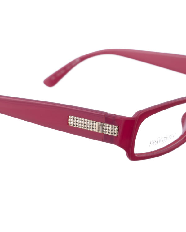 Yves Saint Laurent 00s Fuchsia Purple Plastic Glasses - Image 3