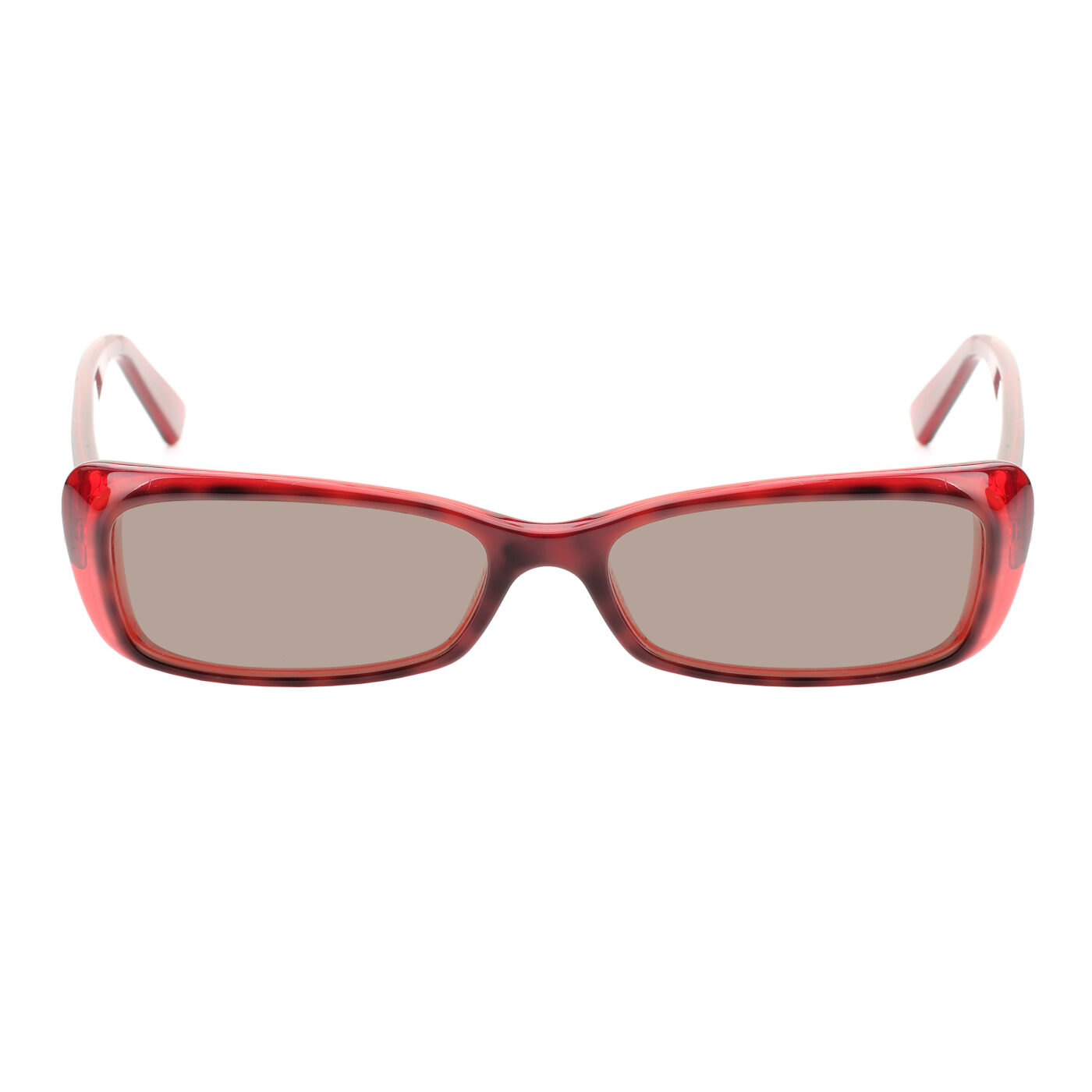 Alexander McQueen '00s Red Cat-Eye Silver Skull Sunglasses with Brown Lenses - Image 2