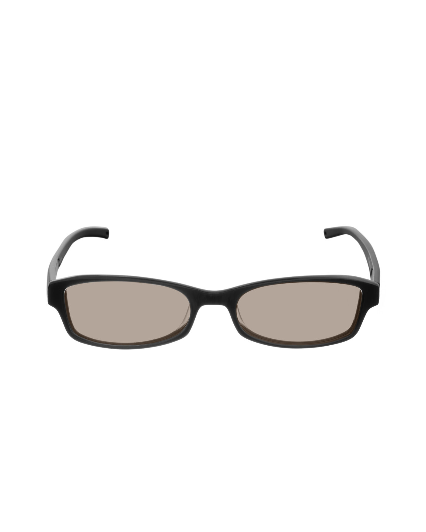Alexander McQueen '90s Black Classic Rectangle Sunglasses with Brown Lenses - Image 2