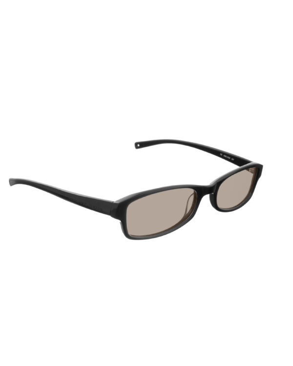 Alexander McQueen '90s Black Classic Rectangle Sunglasses with Brown Lenses