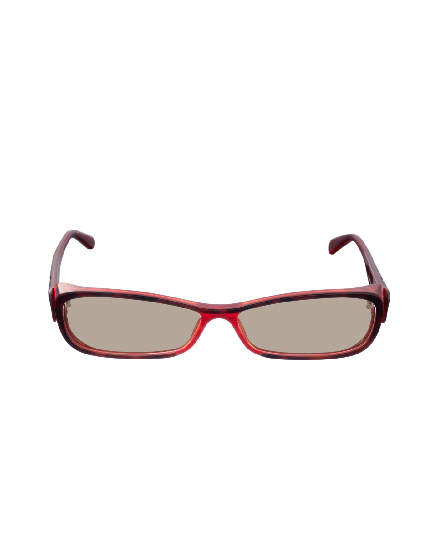 Alexander McQueen '90s Red Clear Cat-Eye Sunglasses with Brown Lenses - Image 2