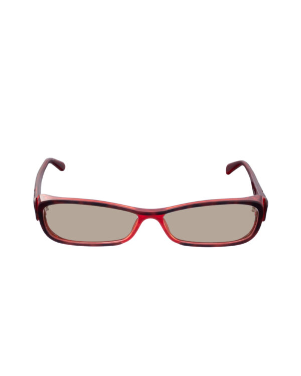 Alexander McQueen '90s Red Clear Cat-Eye Sunglasses with Brown Lenses - Image 2