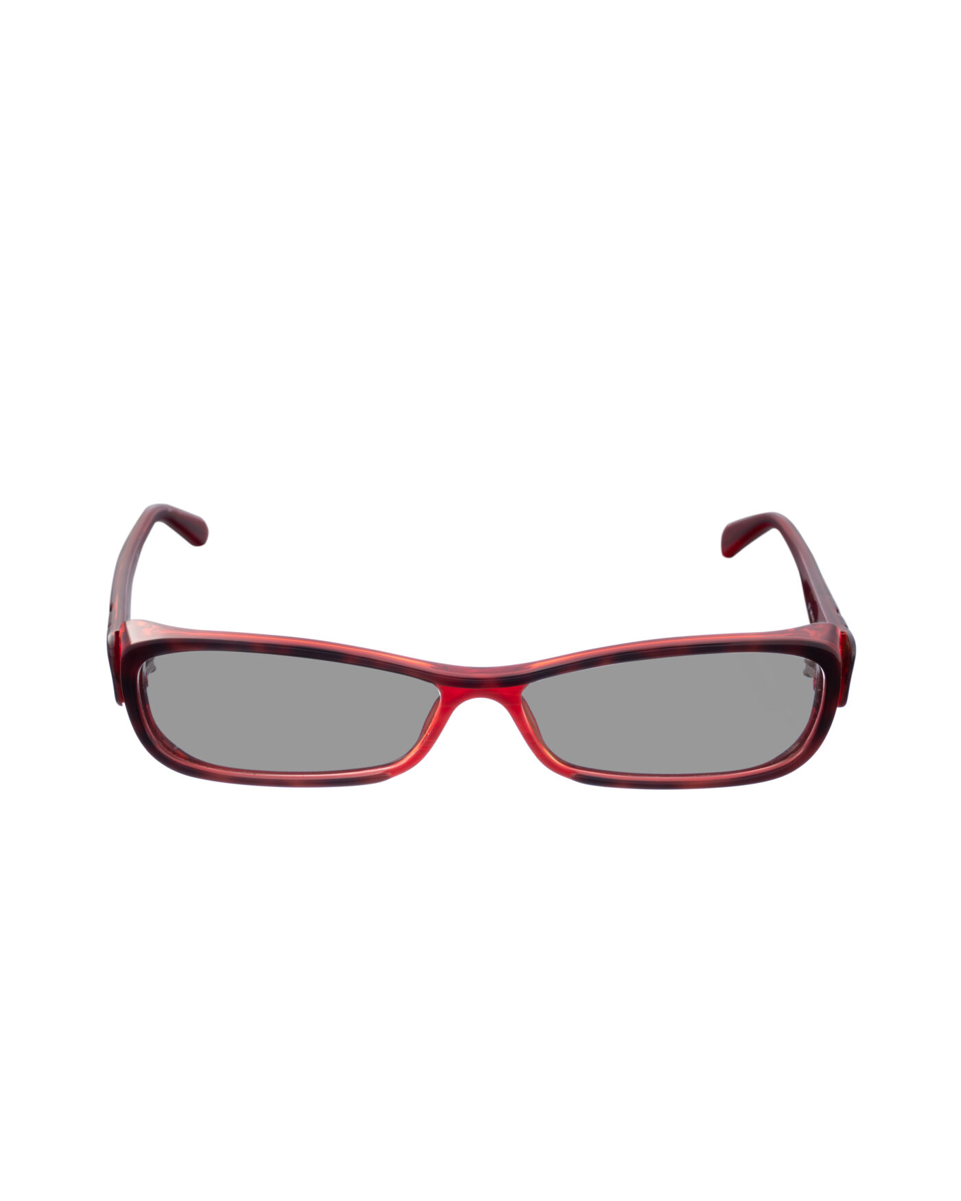 Alexander McQueen '90s Red Clear Cat-Eye Sunglasses with Black Lenses - Image 2