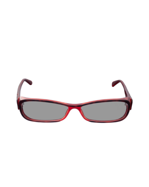 Alexander McQueen '90s Red Clear Cat-Eye Sunglasses with Black Lenses - Image 2