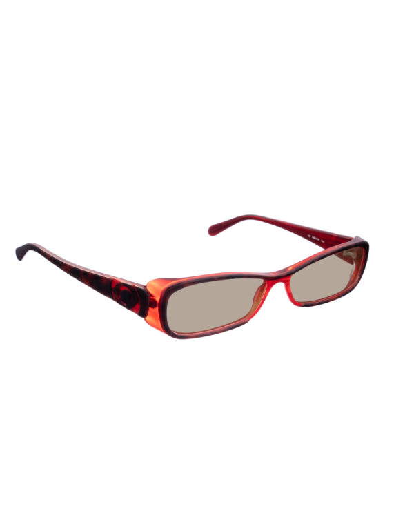 Alexander McQueen '90s Red Clear Cat-Eye Sunglasses with Brown Lenses
