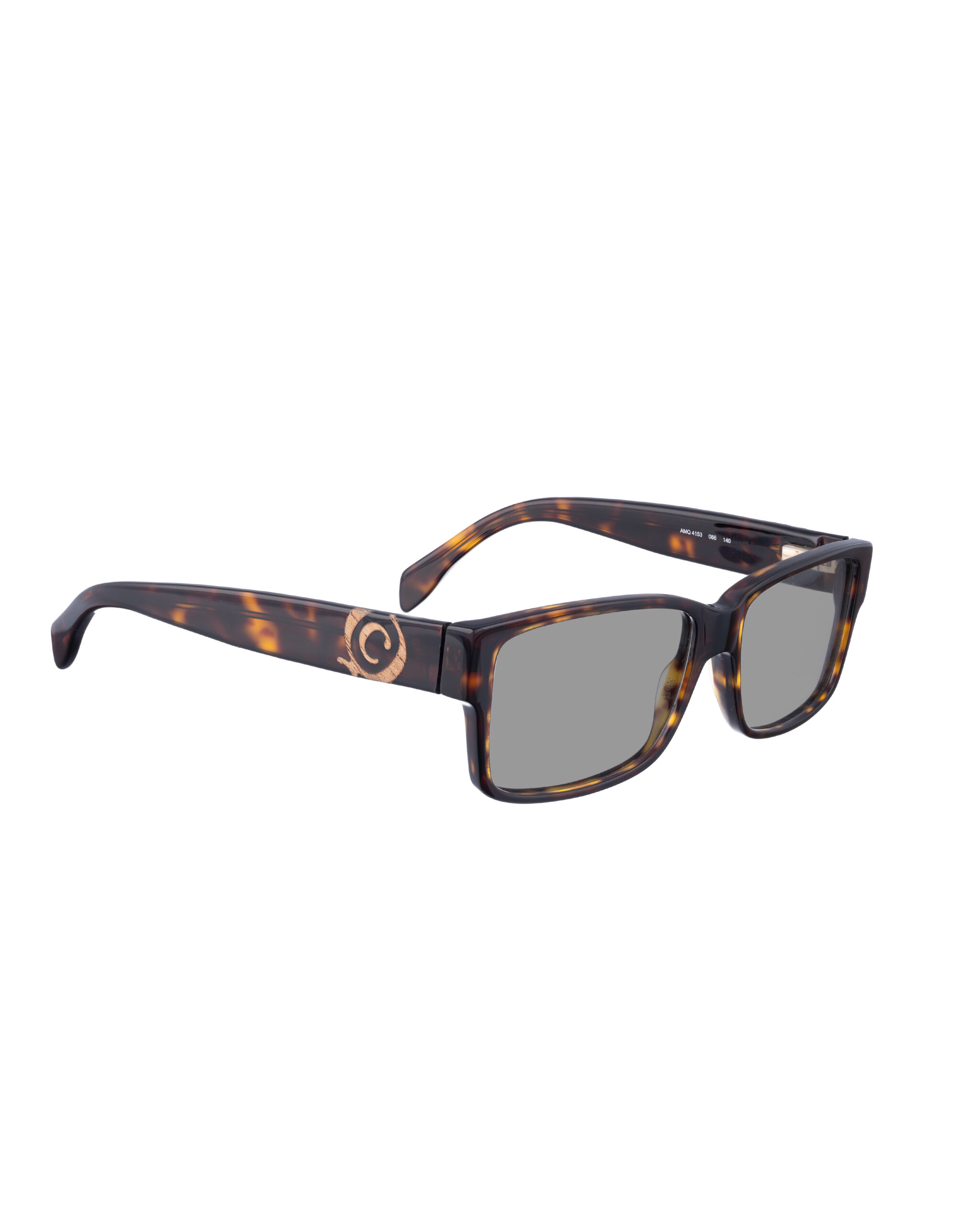 AMQ 4153 086 140-2 (5) Alexander McQueen 00s Bold Nerdy Havana Sunglasses with Black Lenses - Image 1