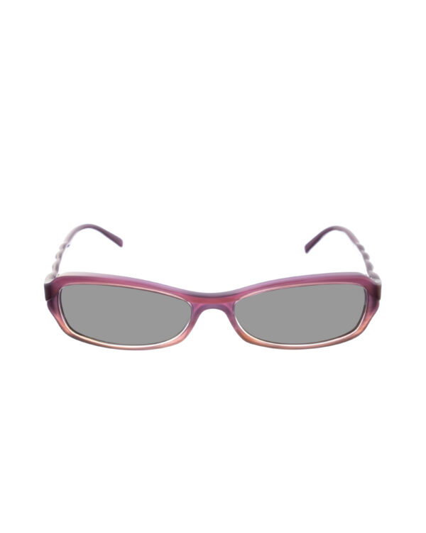 Alexander McQueen '90s Violet Swirl Cat-Eye Sunglasses with Black Lenses - Image 2