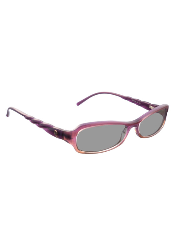Alexander McQueen '90s Violet Swirl Cat-Eye Sunglasses with Black Lenses