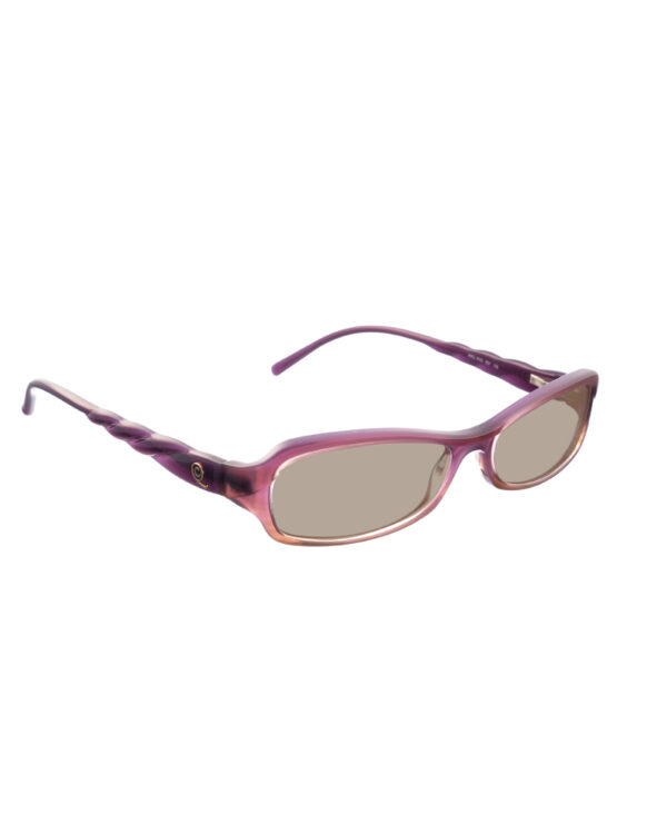 Alexander McQueen '90s Violet Swirl Cat-Eye Sunglasses with Brown Lenses