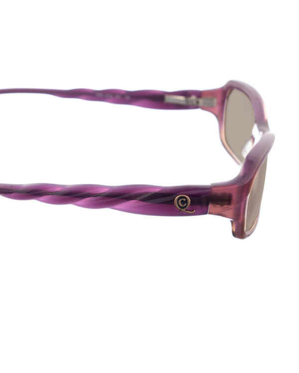 Alexander McQueen '90s Violet Swirl Cat-Eye Sunglasses with Brown Lenses - Image 3