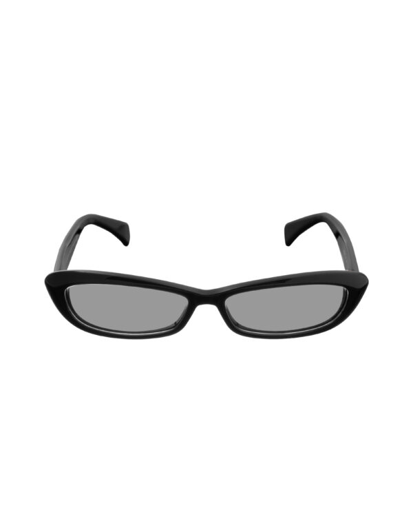 Alexander McQueen '90s Black Classic Cat-Eye Sunglasses with Black Lenses