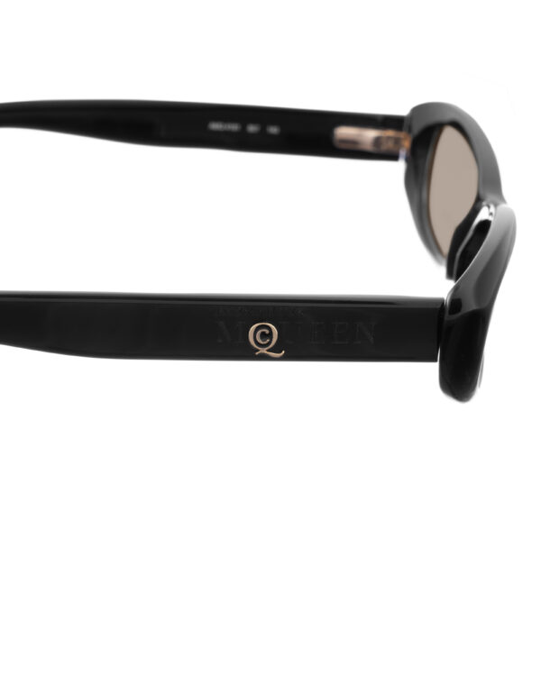 Alexander McQueen 90s Black Classic Cat-Eye Sunglasses with Brown Lenses - Image 3