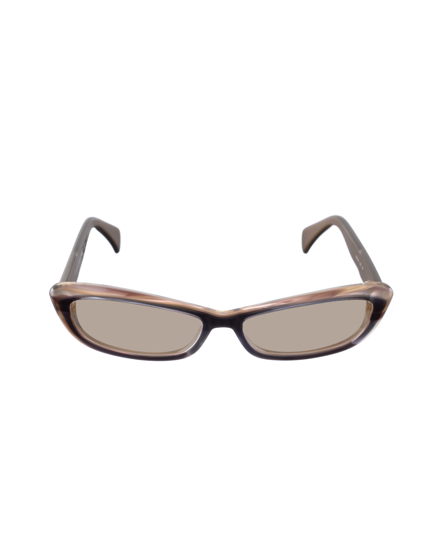 Alexander McQueen '90s Double Brown Cat-Eye Sunglasses with Brown Lenses - Image 2