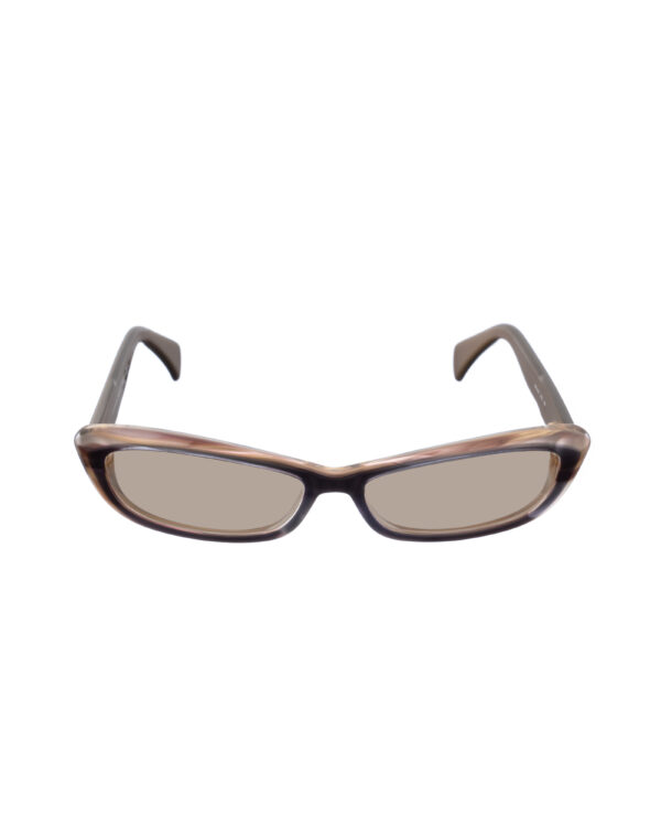 Alexander McQueen '90s Double Brown Cat-Eye Sunglasses with Brown Lenses - Image 2