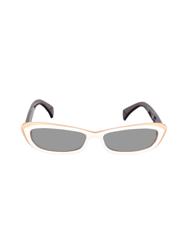 Alexander McQueen '90s Double Beige Cat-Eye Sunglasses with Black Lenses - Image 2