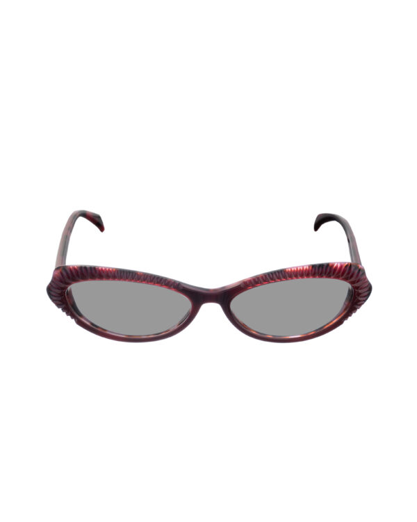 Alexander McQueen '90s Violet 3D Cat-Eye Sunglasses with Black Lenses