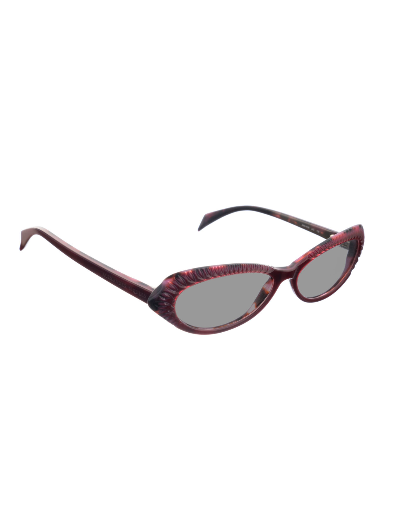 Alexander McQueen '90s Violet 3D Cat-Eye Sunglasses with Black Lenses - Image 2