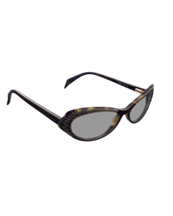 Alexander McQueen '90s Havana 3D Cat-Eye Sunglasses with Black Lenses - Image 2