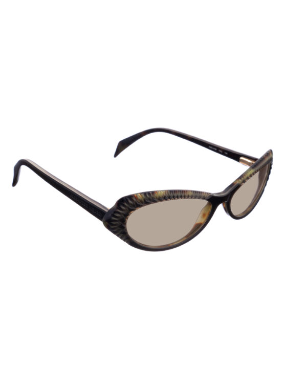 Alexander McQueen '90s Havana 3D Cat-Eye Sunglasses with Brown Lenses - Image 2