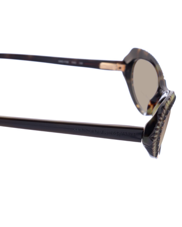 Alexander McQueen '90s Havana 3D Cat-Eye Sunglasses with Brown Lenses - Image 3